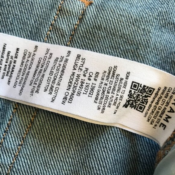 Frame Relaxed Straight Jeans Womens 32 Blue Beluga Modern Chew High Rise Denim - Picture 10 of 15